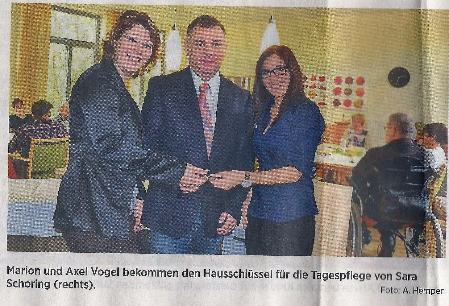 Zeitungsausschnitt Hildesheimer Allgemeine Zeitung vom 03.11.2014