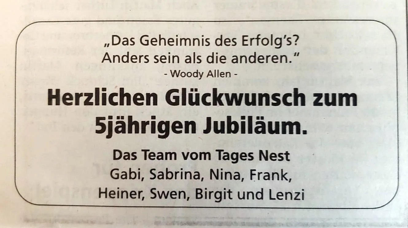 Zeitungsausschnitt RUBS